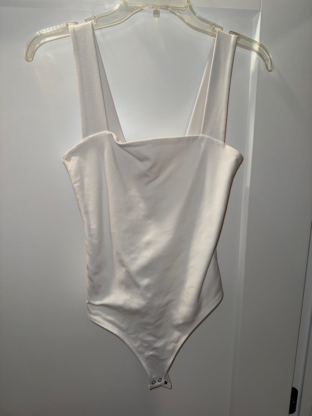 Abercrombie & Fitch Cream Square-Neck Bodysuit